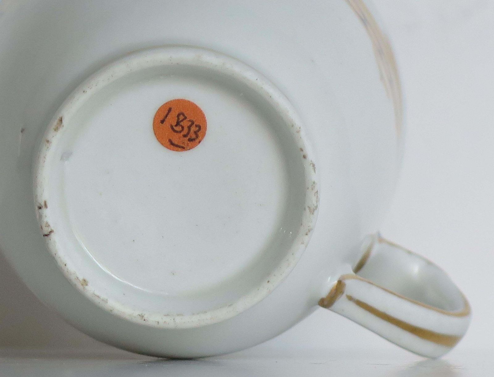photo for sale Georgian Coffee Cup Porcelain Blue And Gilt Pattern, Staffordshire Circa 1808