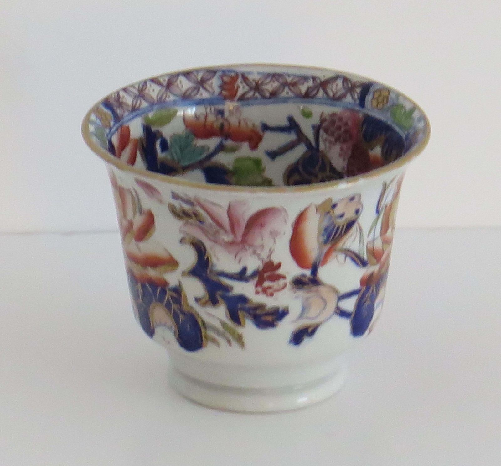 Mason's Ironstone Tea Cup Hand Painted In Gilded Water Lily Pattern, Circa 1835 photo vinterior