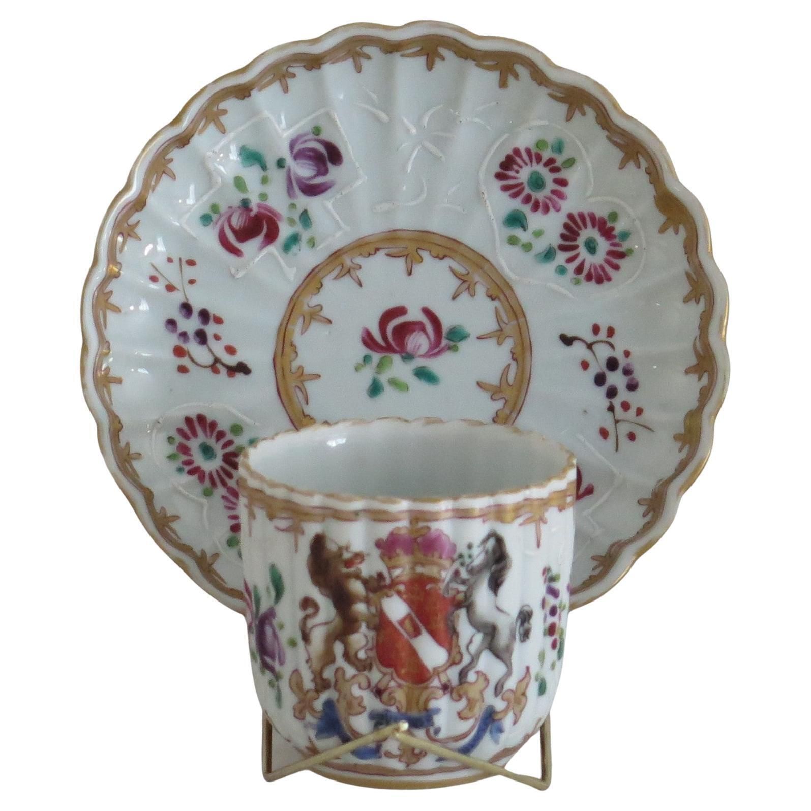 Samson Porcelain Armorial Cup And Saucer In Chinese Taste, Paris, Circa 1870