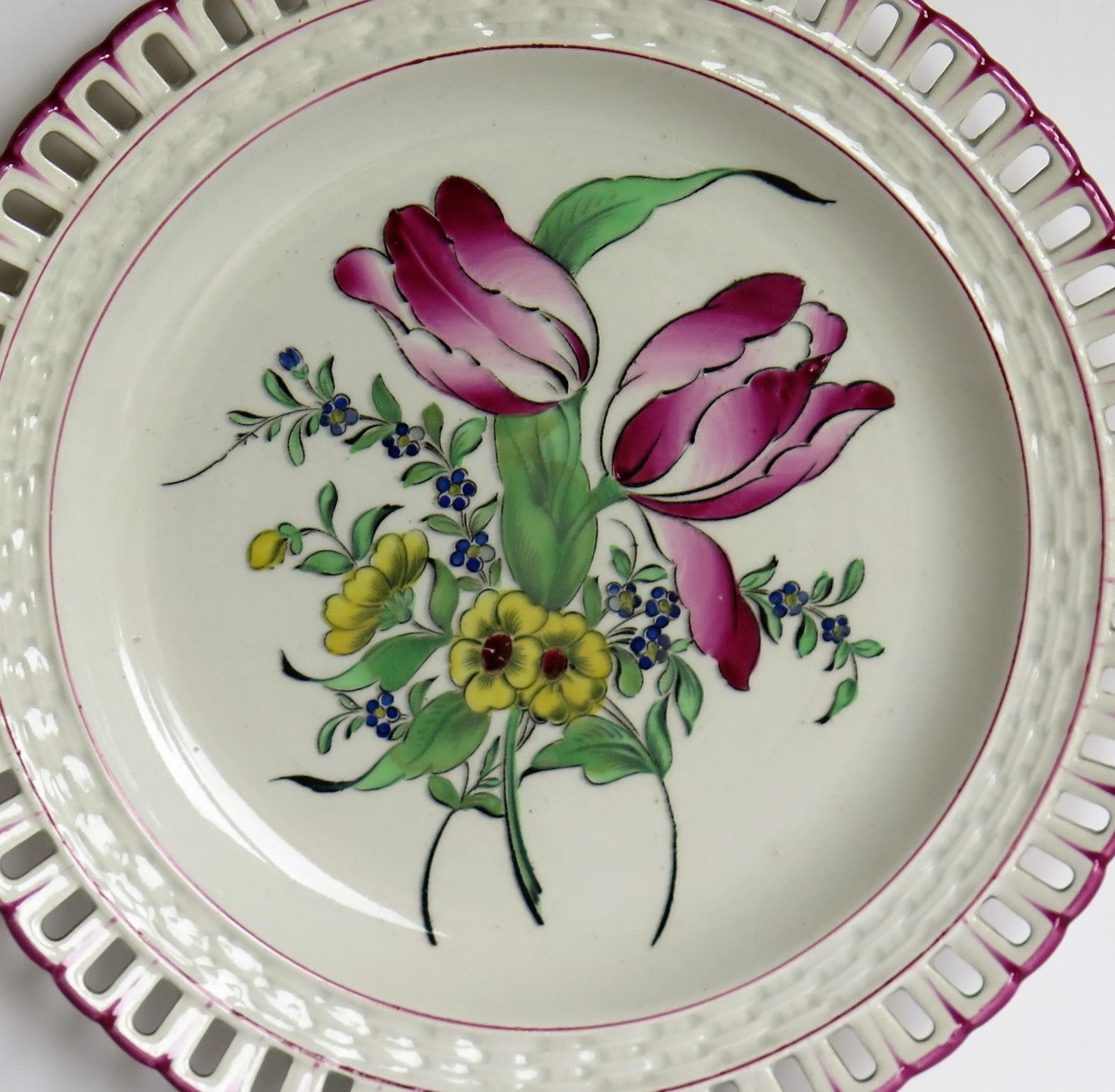 Pair Of Antique French Faience Plates By K&G Luneville, Hand Painted, 1895 photo 175.0