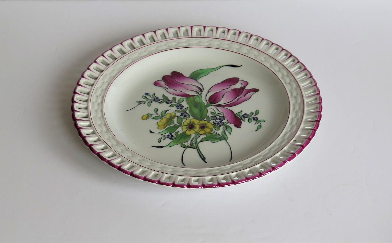 photo furniture Pair Of Antique French Faience Plates By K&G Luneville, Hand Painted, 1895