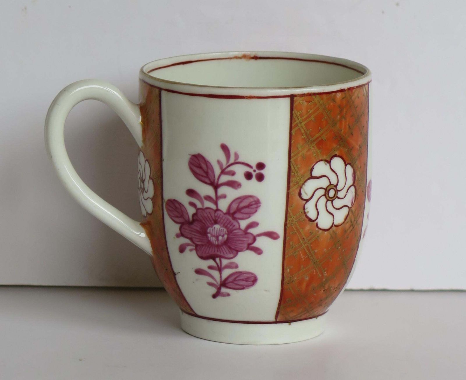 First Period Worcester Coffee Cup Porcelain Finely Hand Painted, Circa 1770 photo furniture