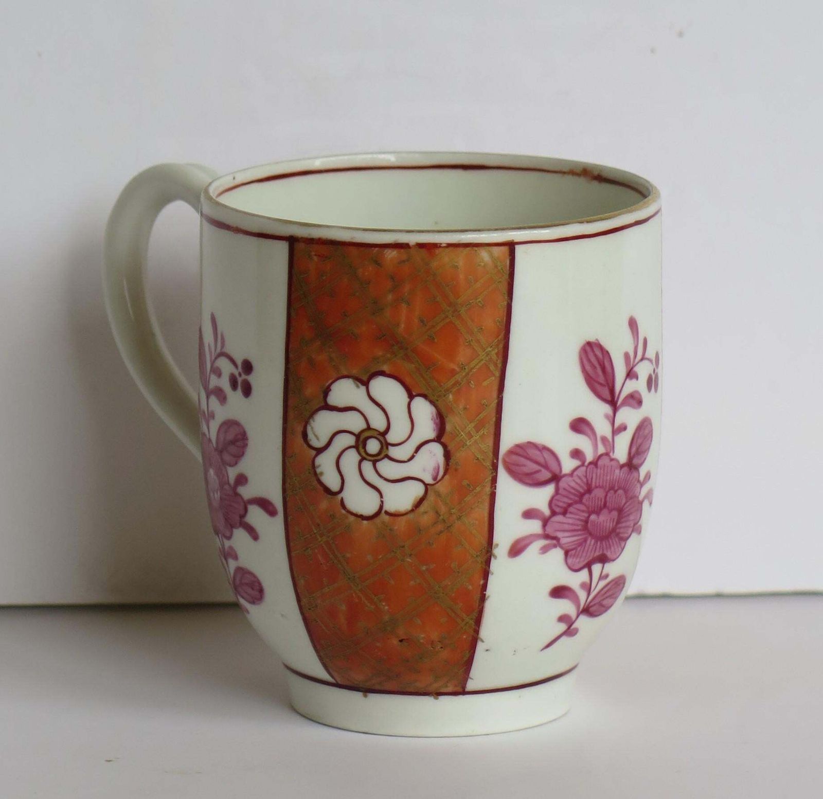 First Period Worcester Coffee Cup Porcelain Finely Hand Painted, Circa 1770 photo vinterior