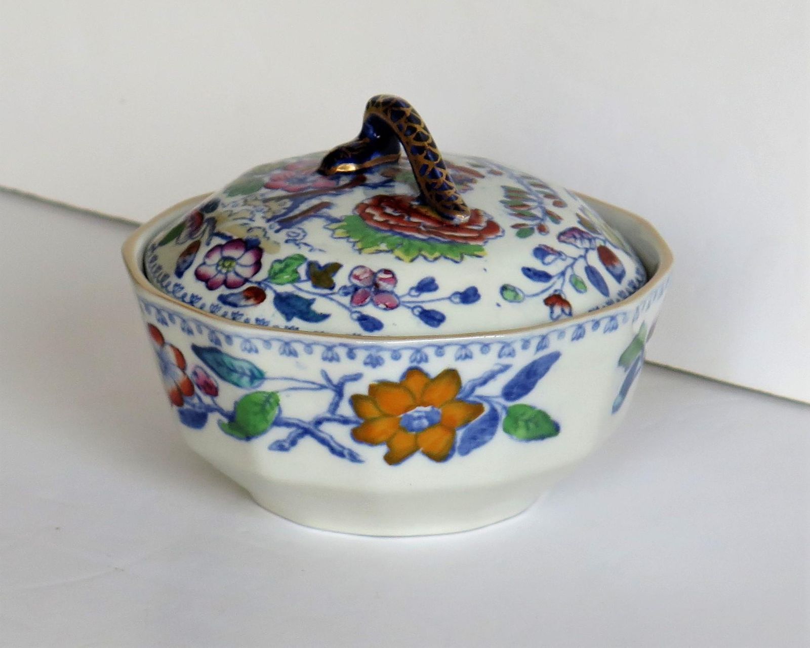 Mason's Ironstone Lidded Dish Or Bowl In Flying Bird Pattern, Circa 1890 photo furniture
