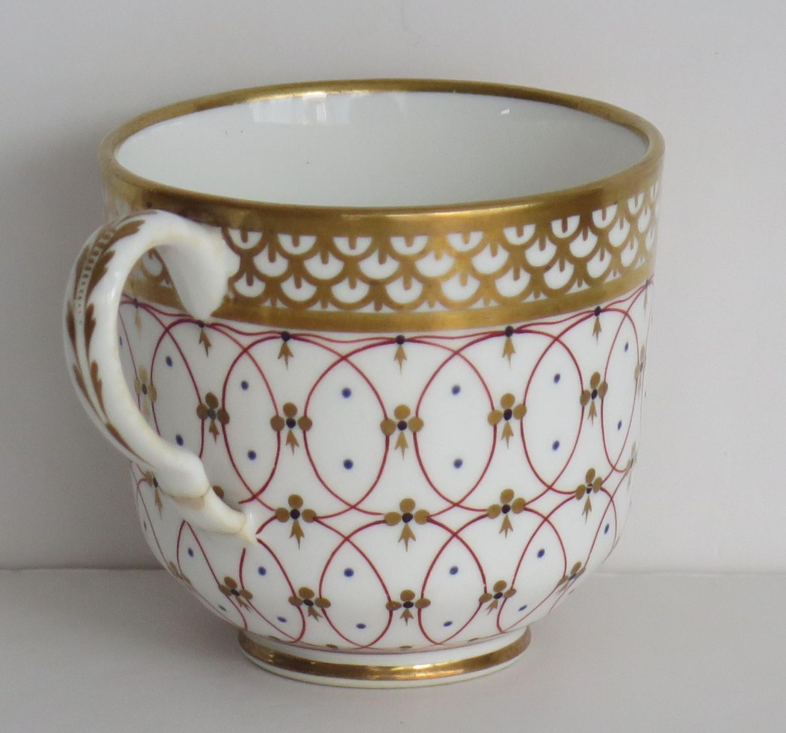 Regency Period Derby Cup And Saucer Duo Hand Painted, Circa 1830 photo vintage
