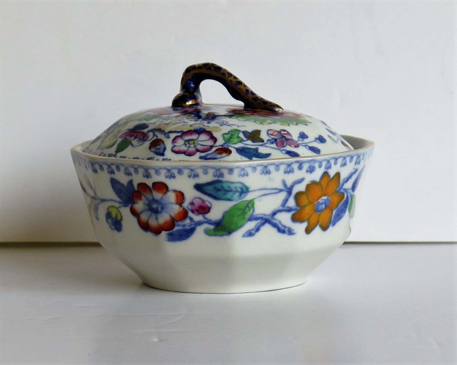 Mason's Ironstone Lidded Dish Or Bowl In Flying Bird Pattern, Circa 1890 photo buy