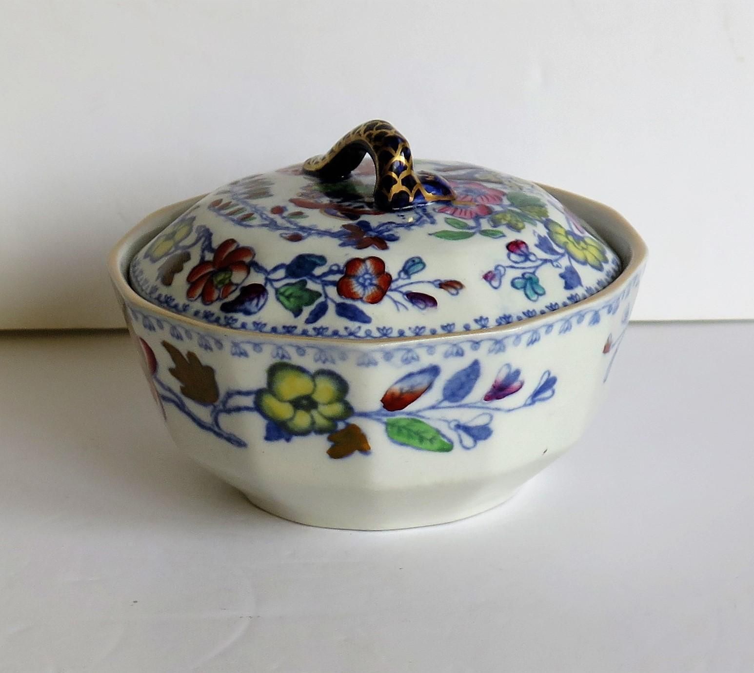 photo furniture Mason's Ironstone Lidded Dish Or Bowl In Flying Bird Pattern, Circa 1890