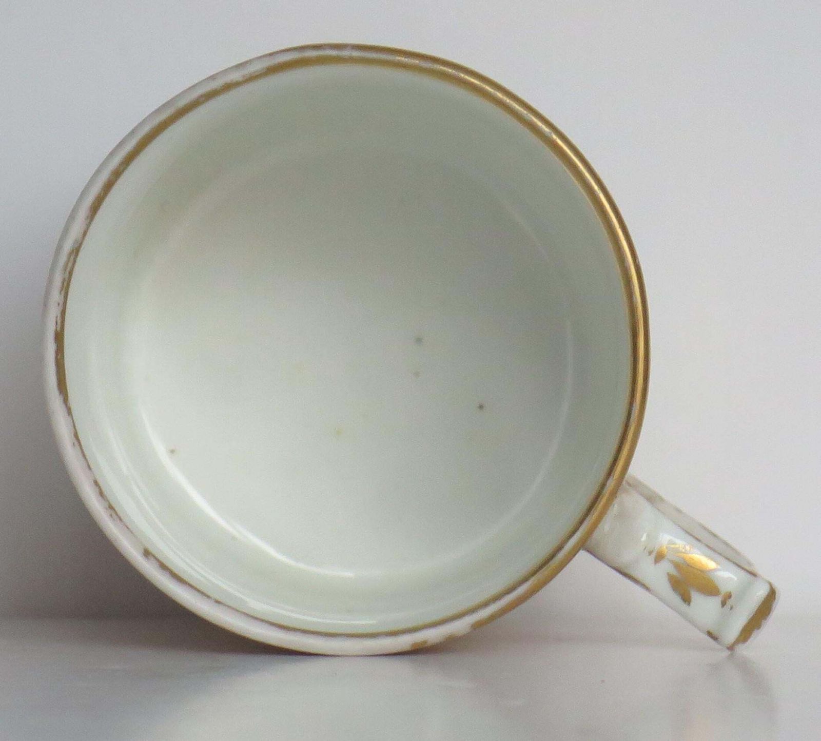 photo for sale Georgian Derby Coffee Can & Saucer John Stanesby Hand Painted Roses, Circa 1810