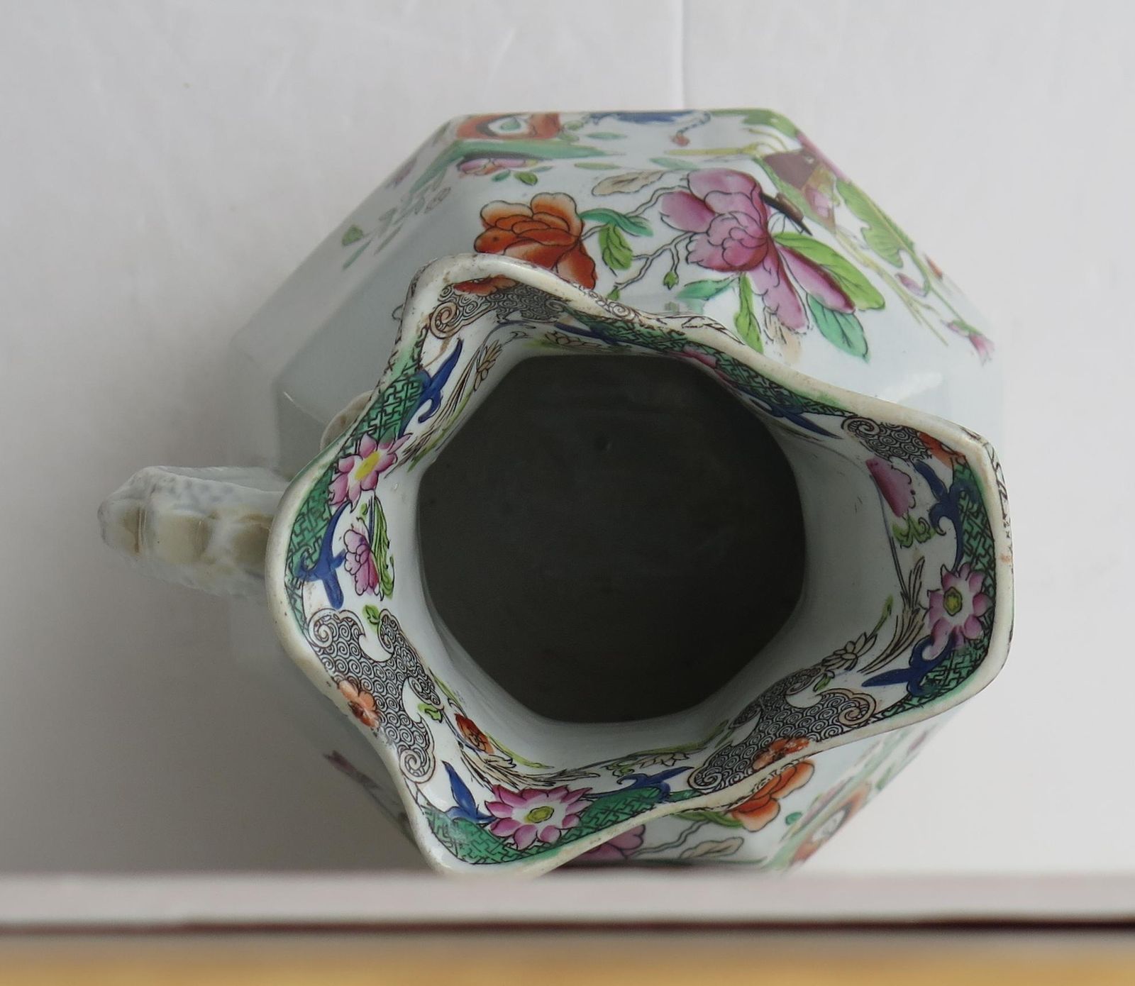 Georgian Mason's Ironstone Jug Or Pitcher In Table And Flower Pot Ptn, Ca 1820 photo buy