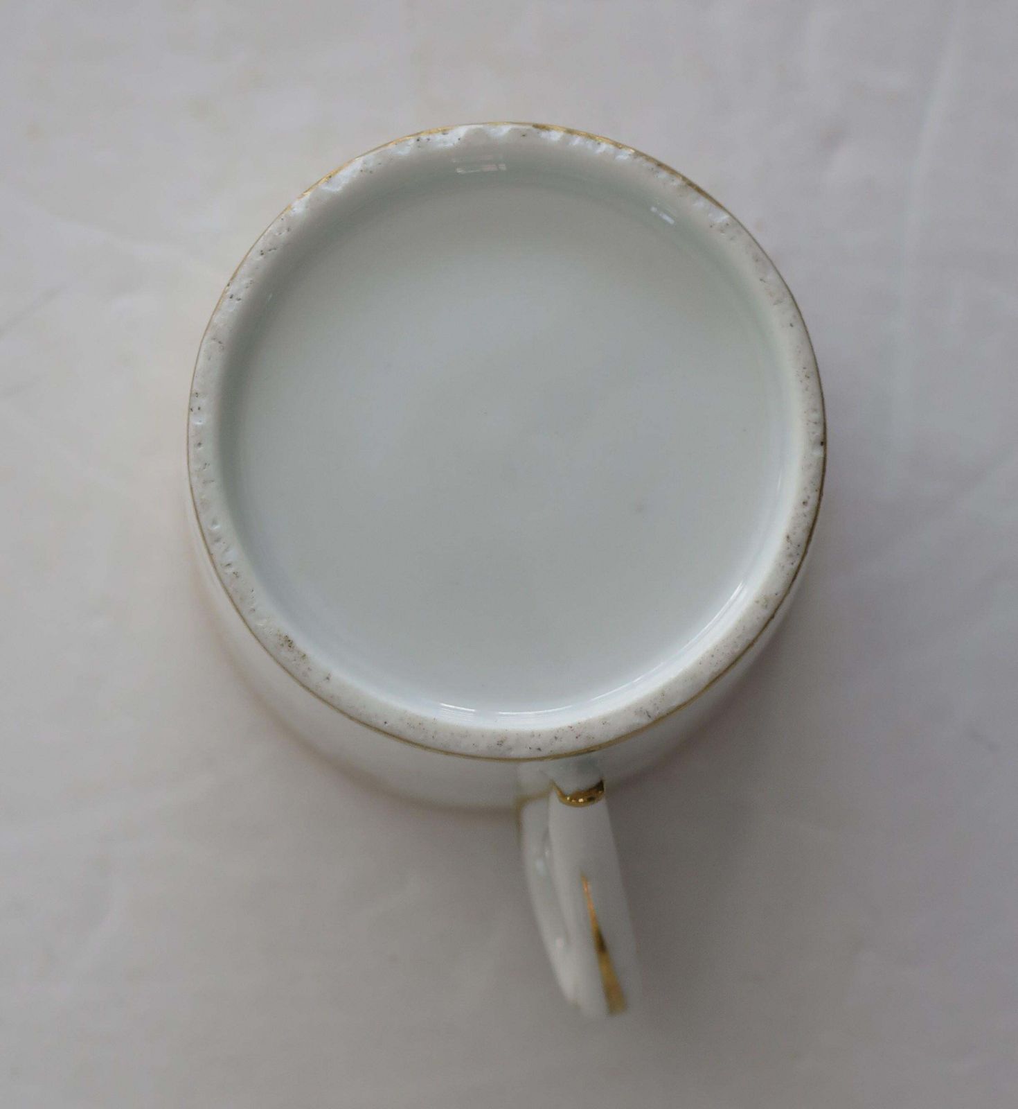 photo for sale Fine Old Paris Porcelain Coffee Can & Saucer Duo Hand Painted, French Circa 1800