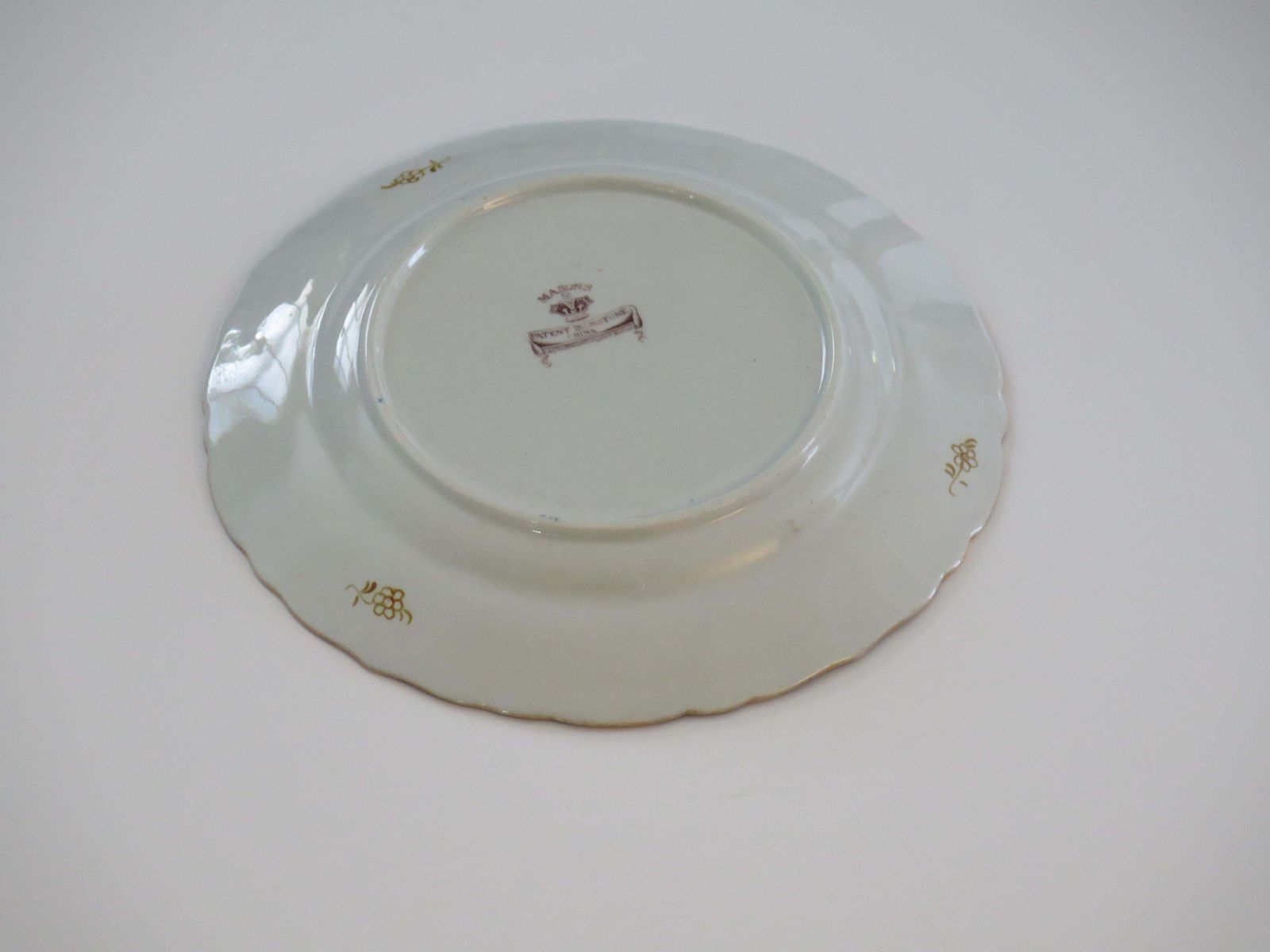 photo vintage Masons Ironstone Large Dinner Plate In Rare Muscove Duck & Fence Ptn, Ca 1840