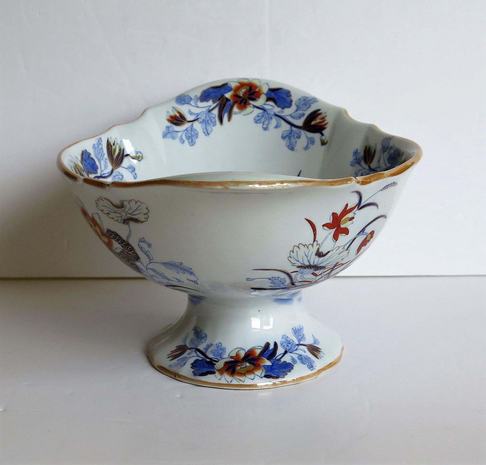 photo for sale Large Wedgwood Pedestal Bowl Centrepiece Stone China Ptn 1156, Circa 1840