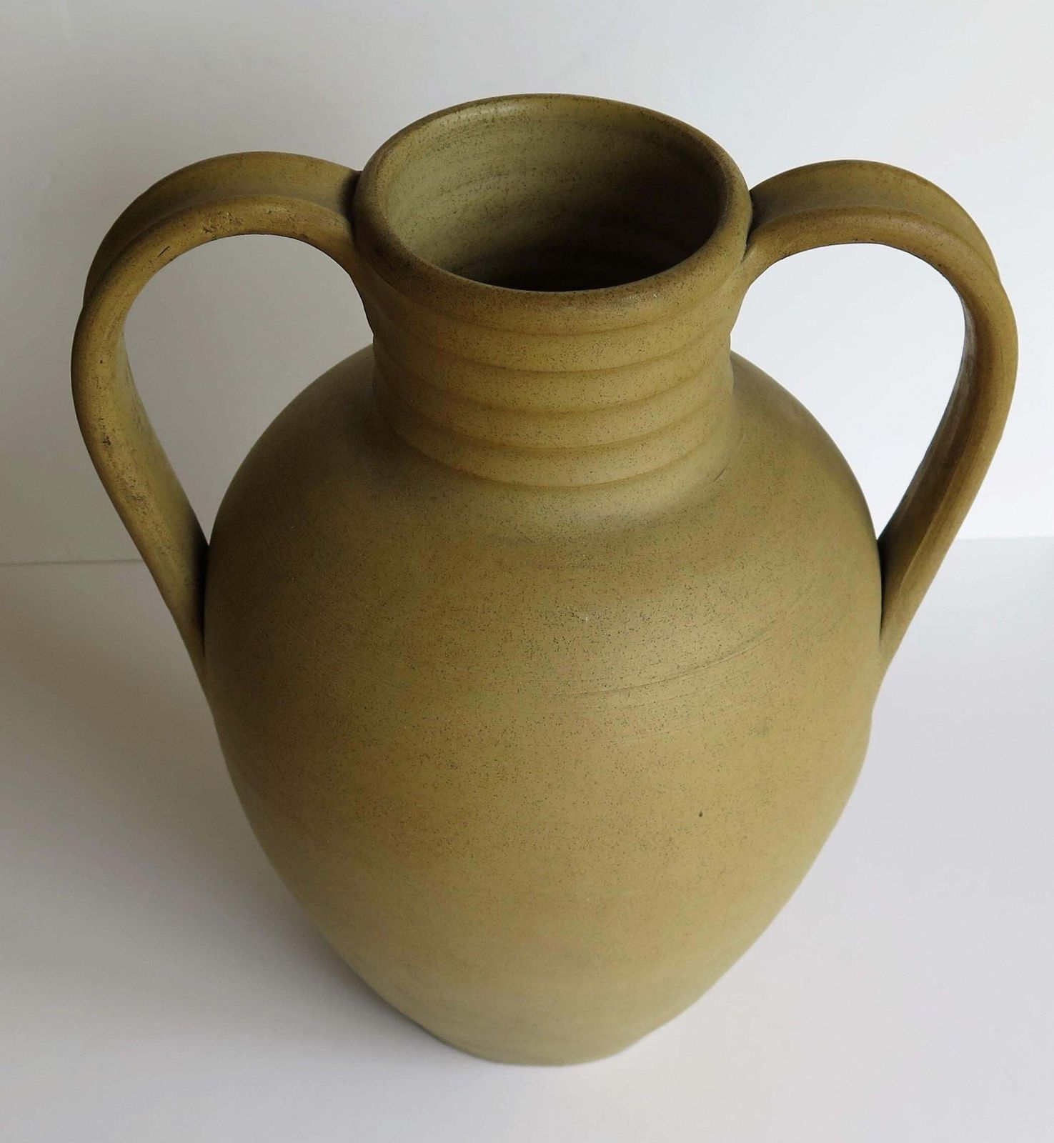 Home Decor Large Stoneware Vase Or Urn By Moira Pottery Hillstonia Hand Potted, Circa 1935 photo