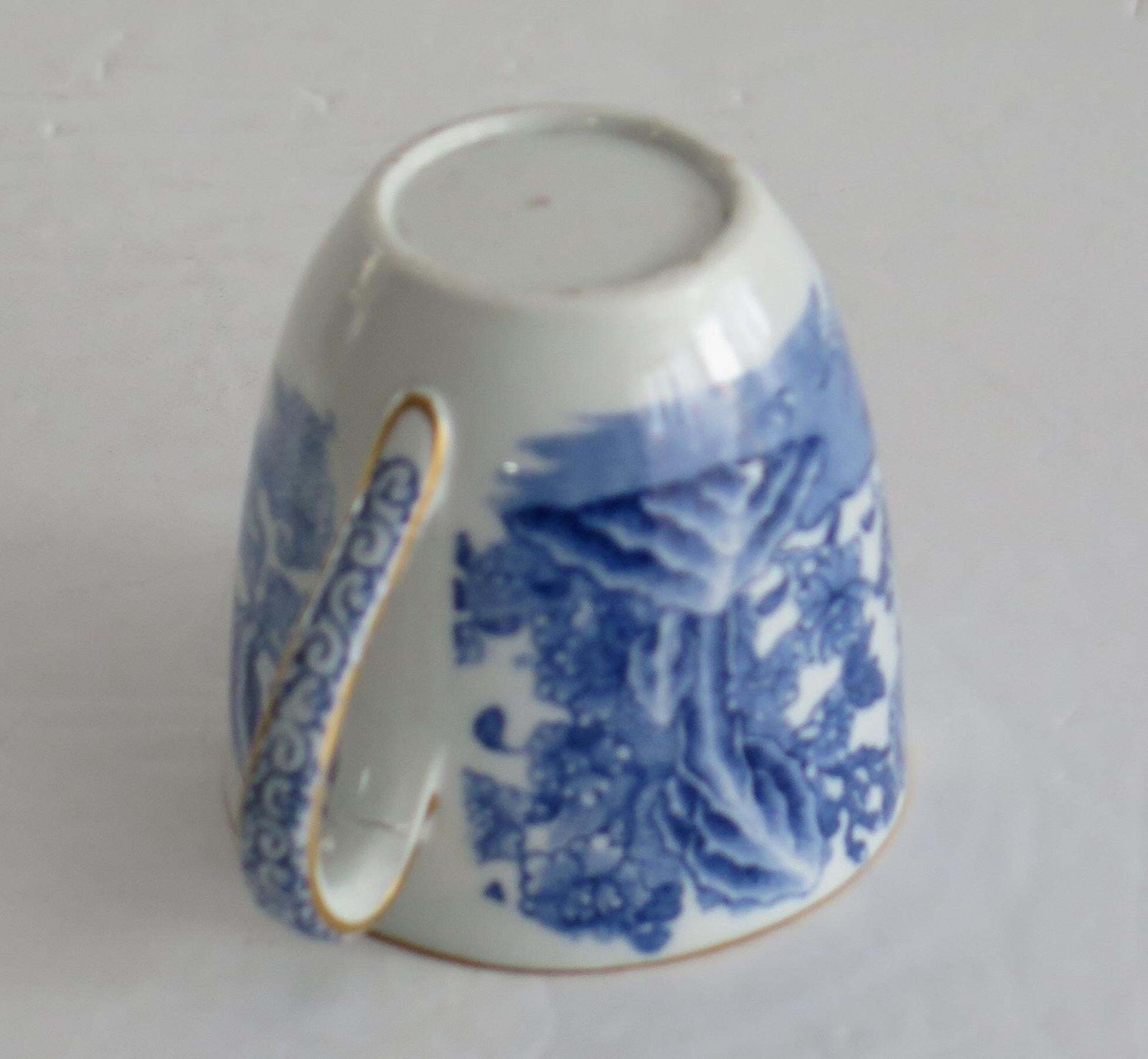 300.0 Antique John Turner Porcelain Cup And Saucer In Traveller Pattern, Circa 1795 photo