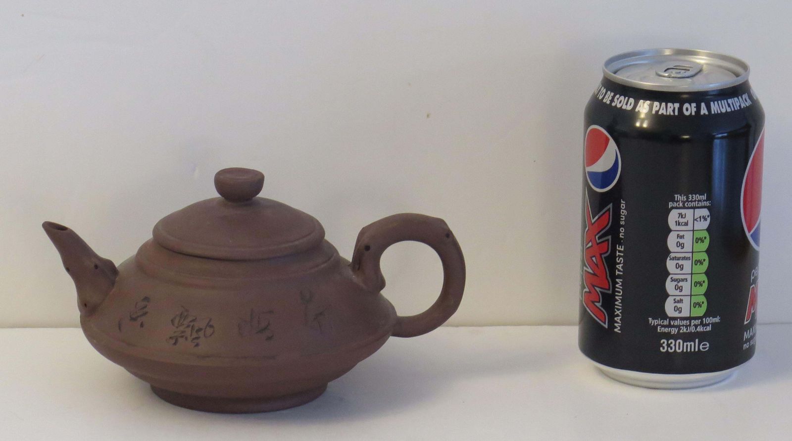 Home Decor Chinese Yixing Red Clay Teapot Poems & Bamboo Leaves Seal Mark, C 1950 photo
