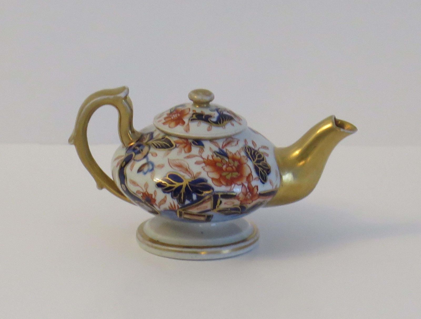 Rare Mason's Ironstone Miniature Teapot In Fence Japan Pattern, Circa 1820 photo buy