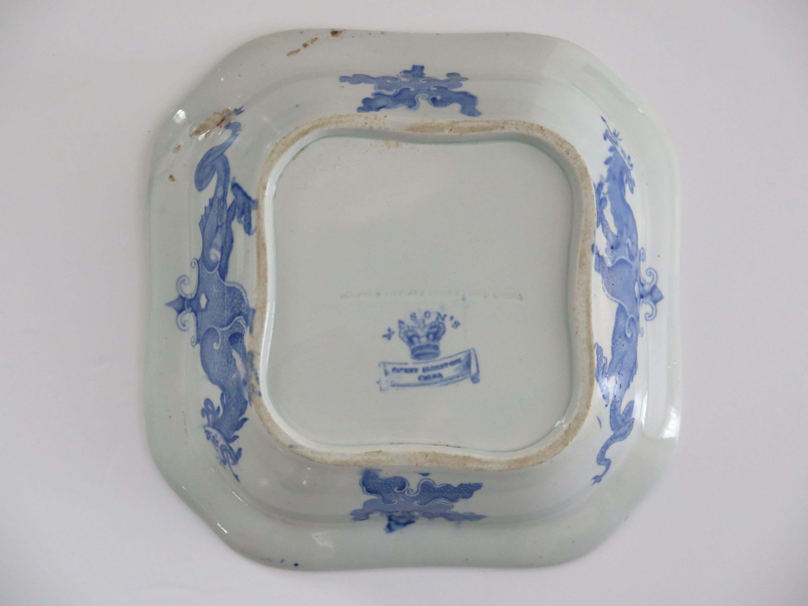 photo buy Georgian Mason's Ironstone Serving Dish & Cover In Chinese Dragon Ptn, Ca 1818