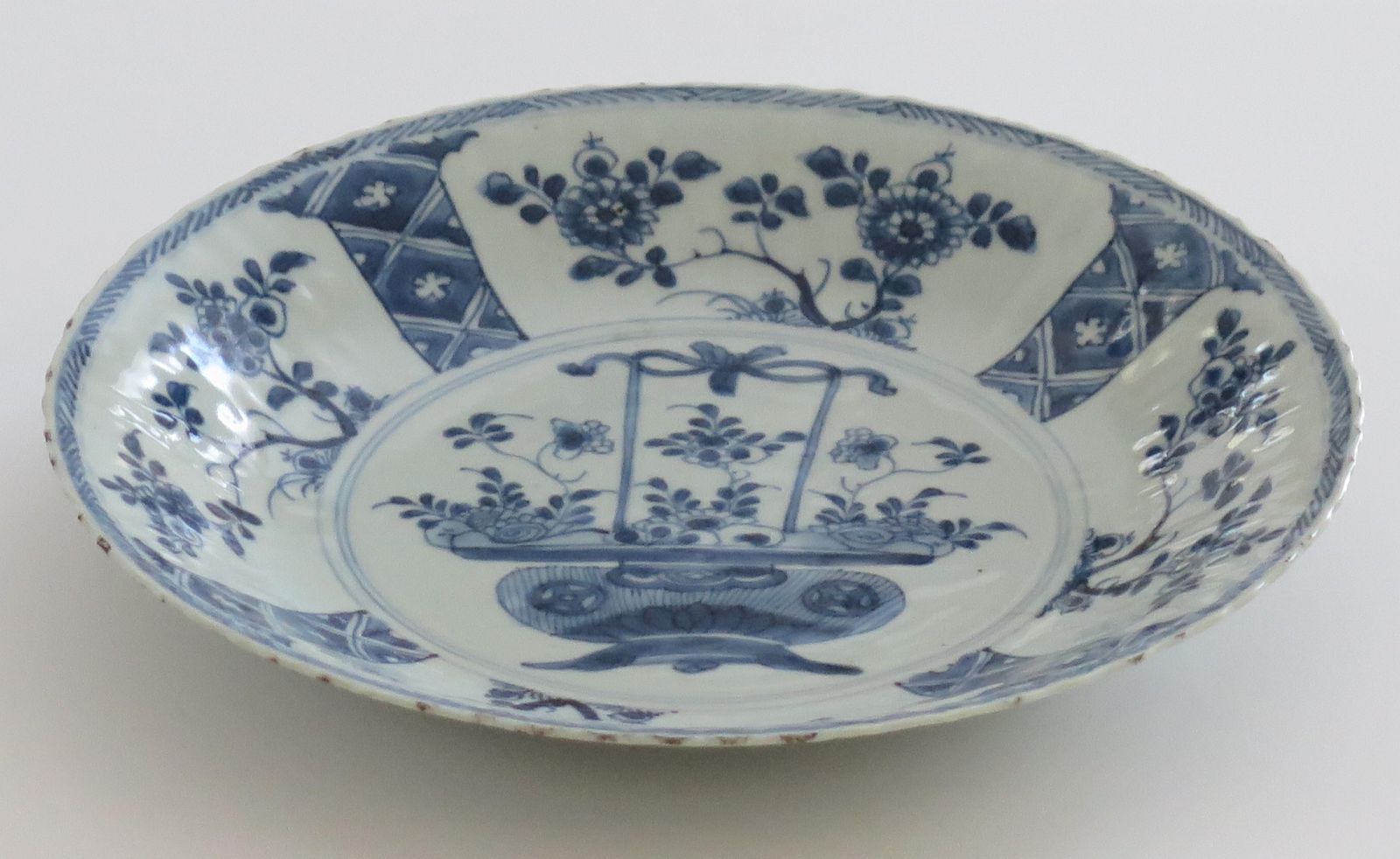 photo for sale Chinese Large Dish Or Plate 11+Ins Dia Porcelain Blue & White, Yongzheng Ca 1730