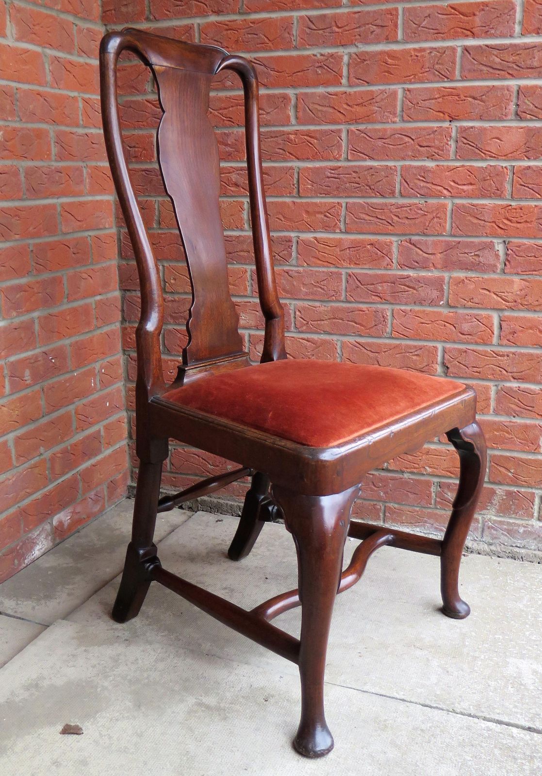 Antique Queen Anne Period Side Chair Fruitwood English,  Circa 1710 photo for sale
