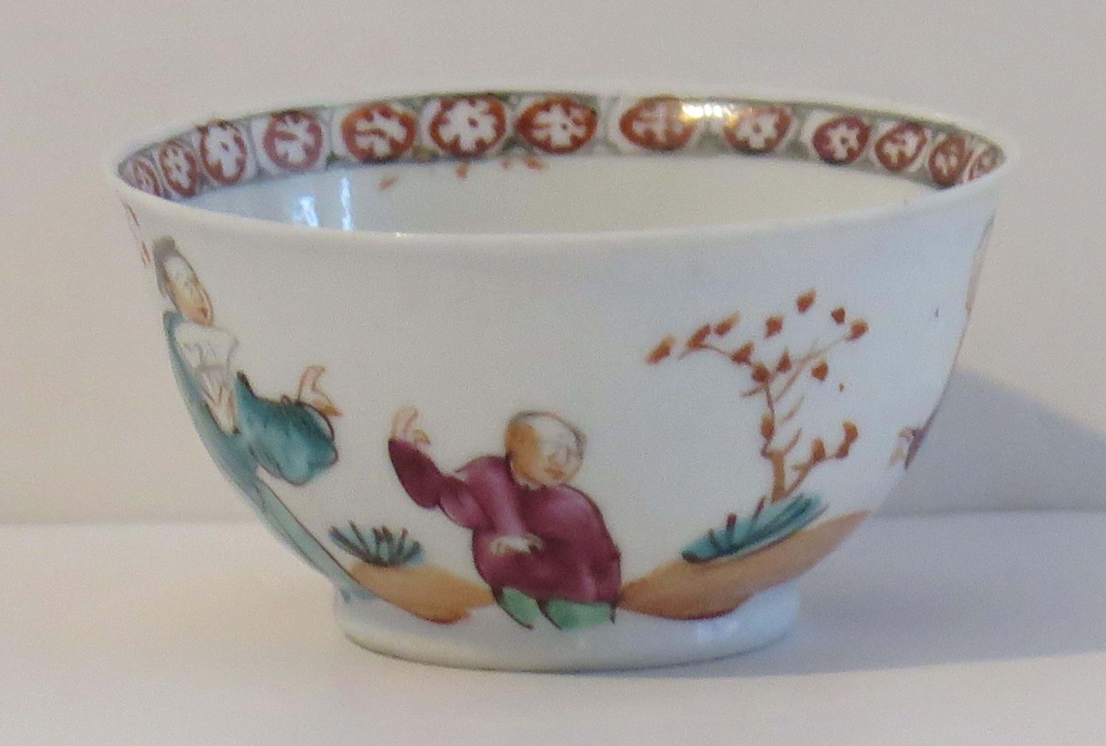 photo furniture Chinese Porcelain Tea Bowl Hand Painted Famille Rose, Qing Qianlong Circa 1760