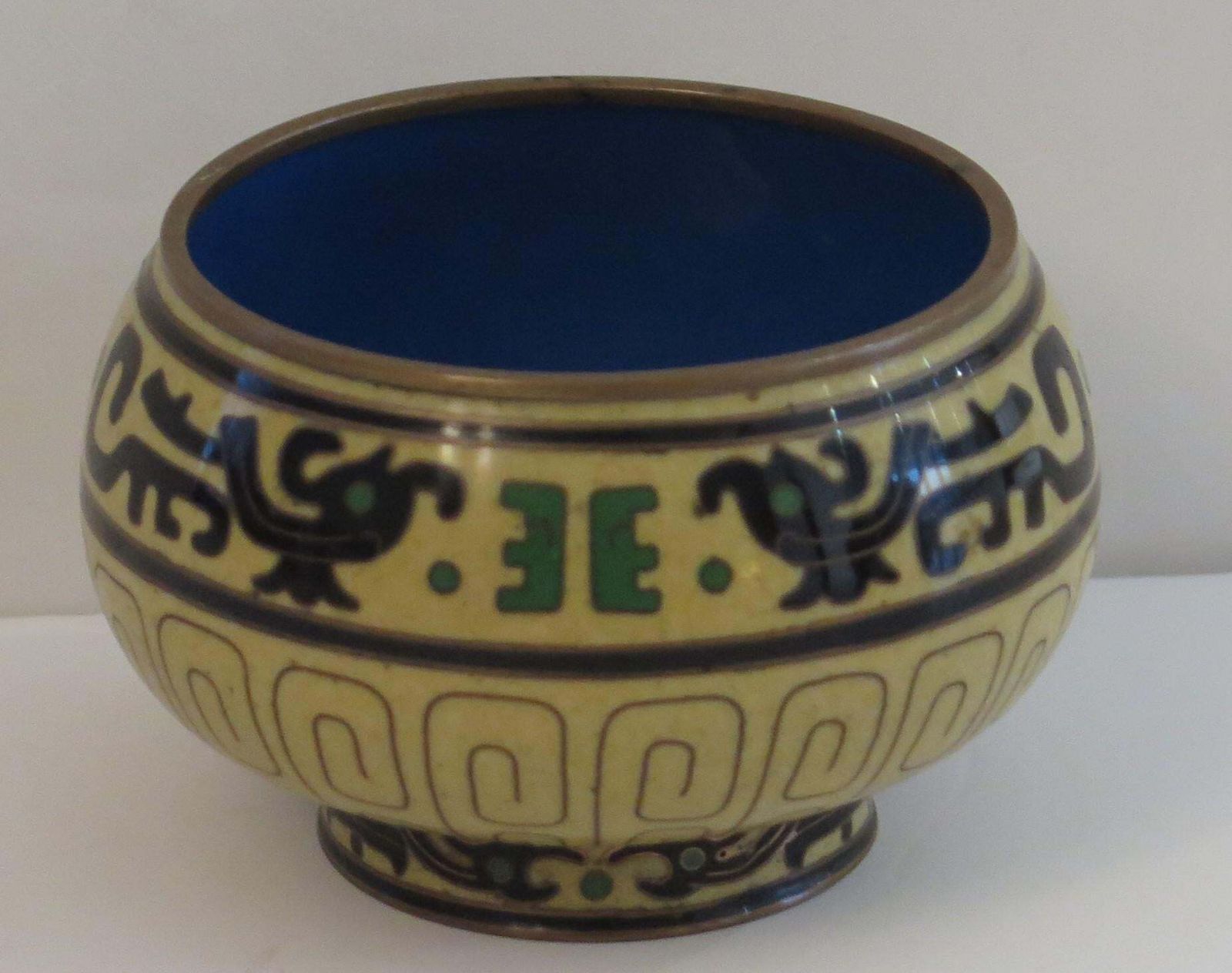 19thc Japanese Cloisonné Brush Washer Bowl, Meiji Period Circa 1880 photo Home Decor