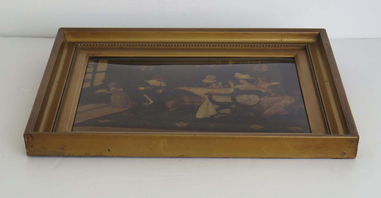 J H Schroder Crystoleum Picture German, Signed And Dated 1899 photo for sale