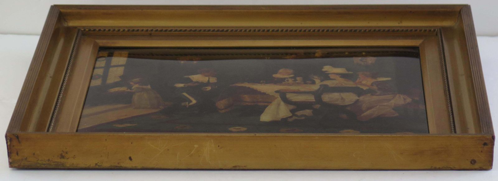 J H Schroder Crystoleum Picture German, Signed And Dated 1899 photo vintage