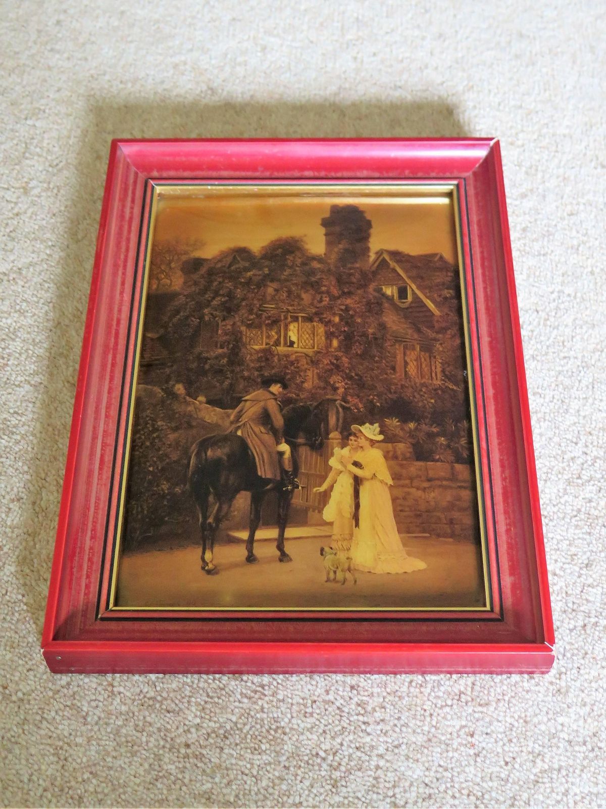 photo furniture Victorian Crystoleum Picture After A L Vernon The Messenger To The Heiress, 1896