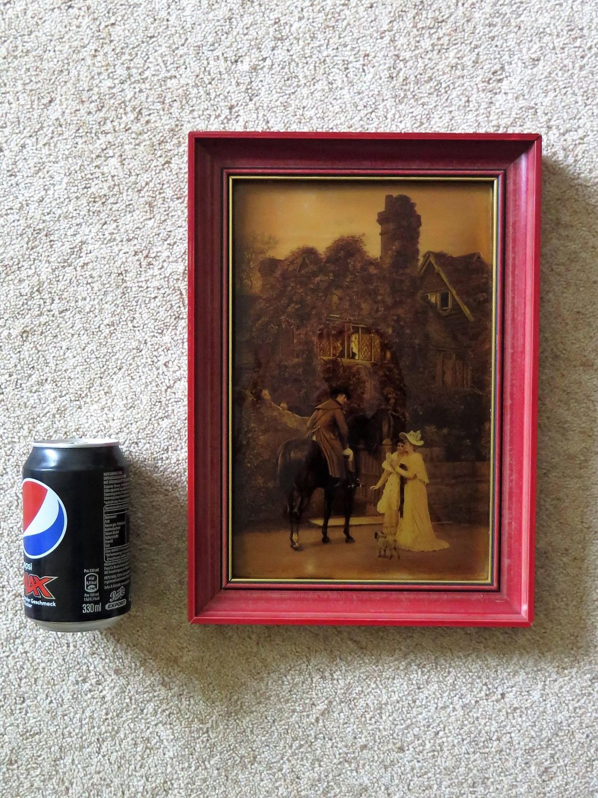 photo buy Victorian Crystoleum Picture After A L Vernon The Messenger To The Heiress, 1896