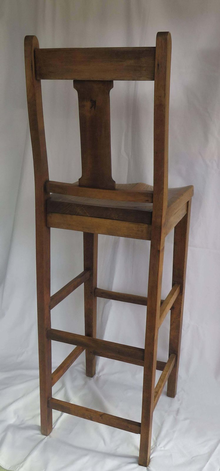 Victorian Clerk's High Chair Or Kitchen Chair In Beach And Elm, English Ca. 1880 photo buy