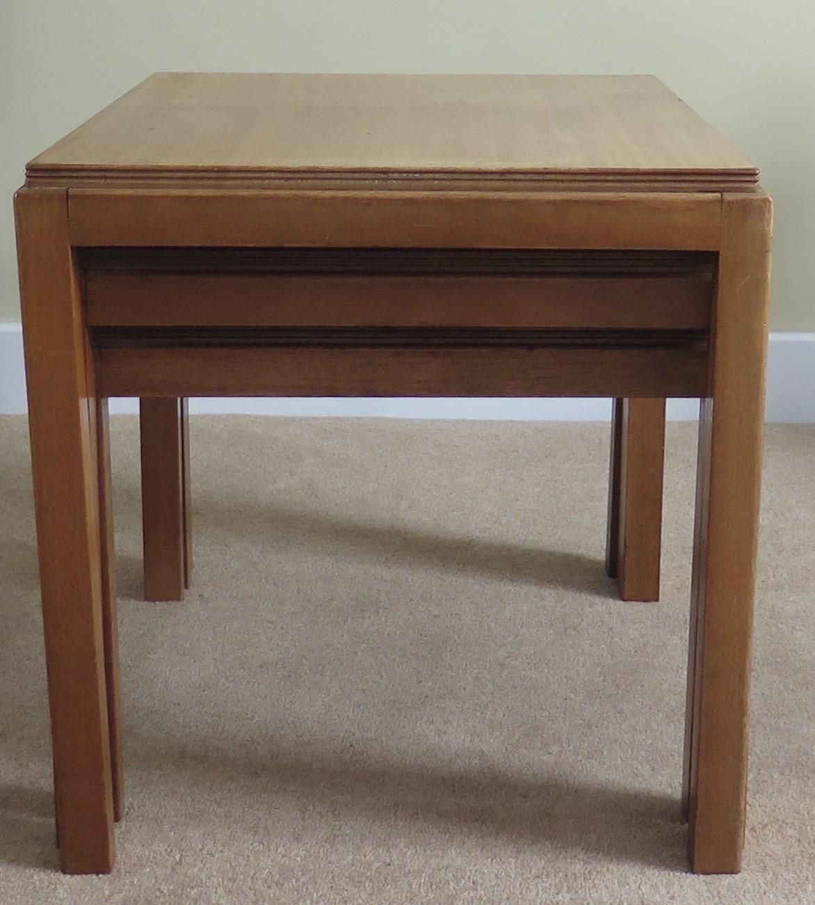 Gordon Russell Nest Of Three Tables In Walnut, Cotswold School England Ca 1950 photo buy