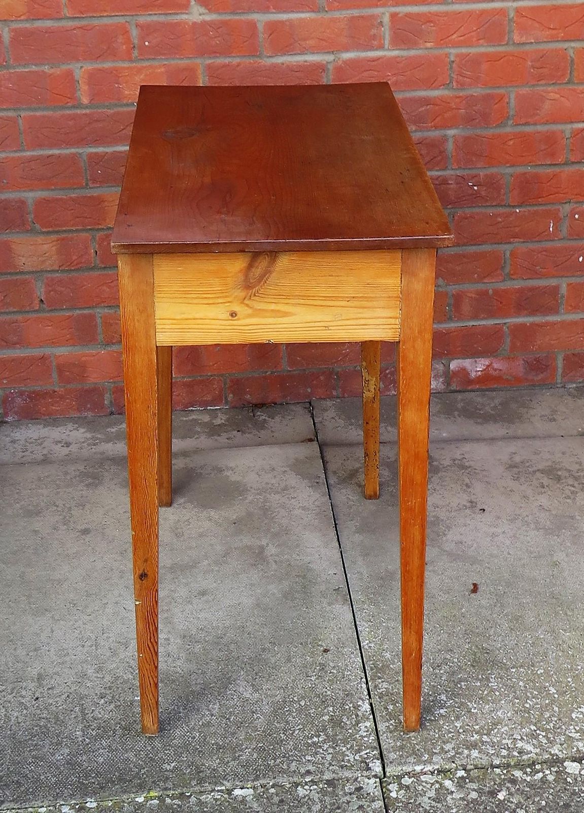 photo for sale Georgian Solid Pine Side Table 2 Drawers, Circa 1790