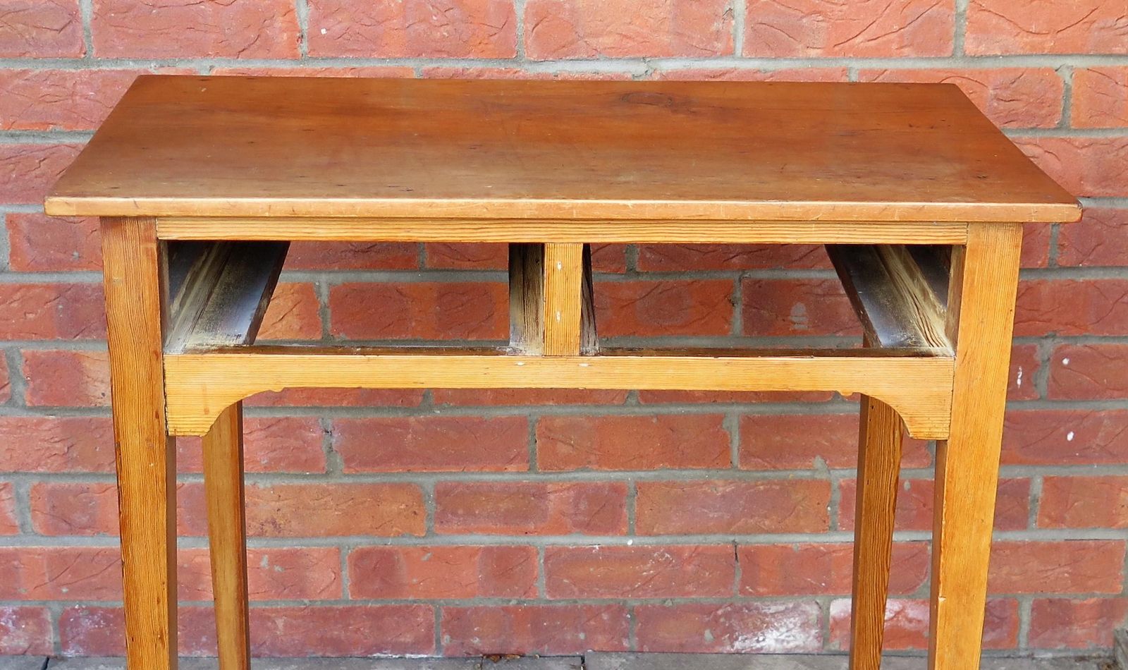 photo vinterior Georgian Solid Pine Side Table 2 Drawers, Circa 1790