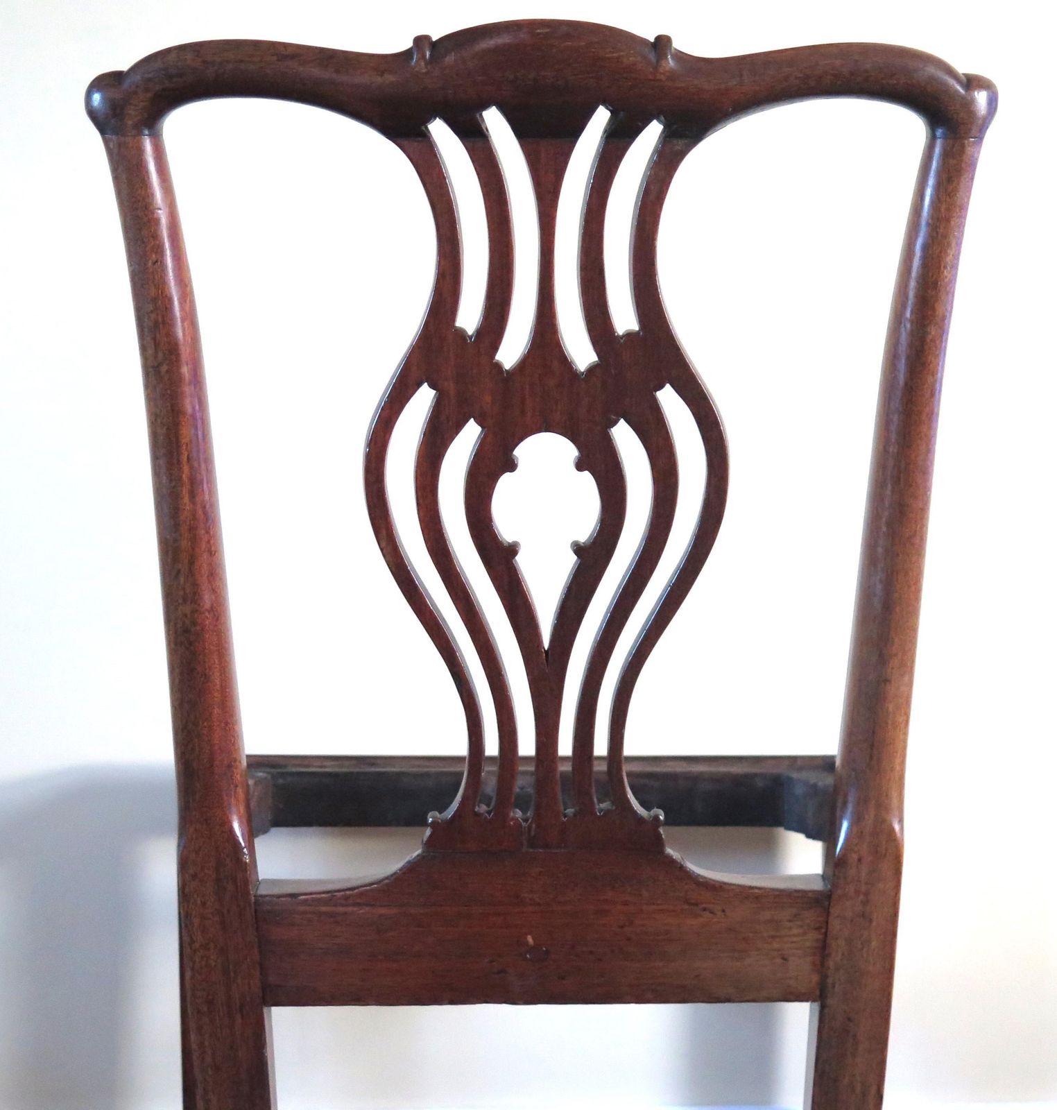 785.0 George 111 Mahogany Chippendale Dining Chair Reupholstered, Circa 1760 photo