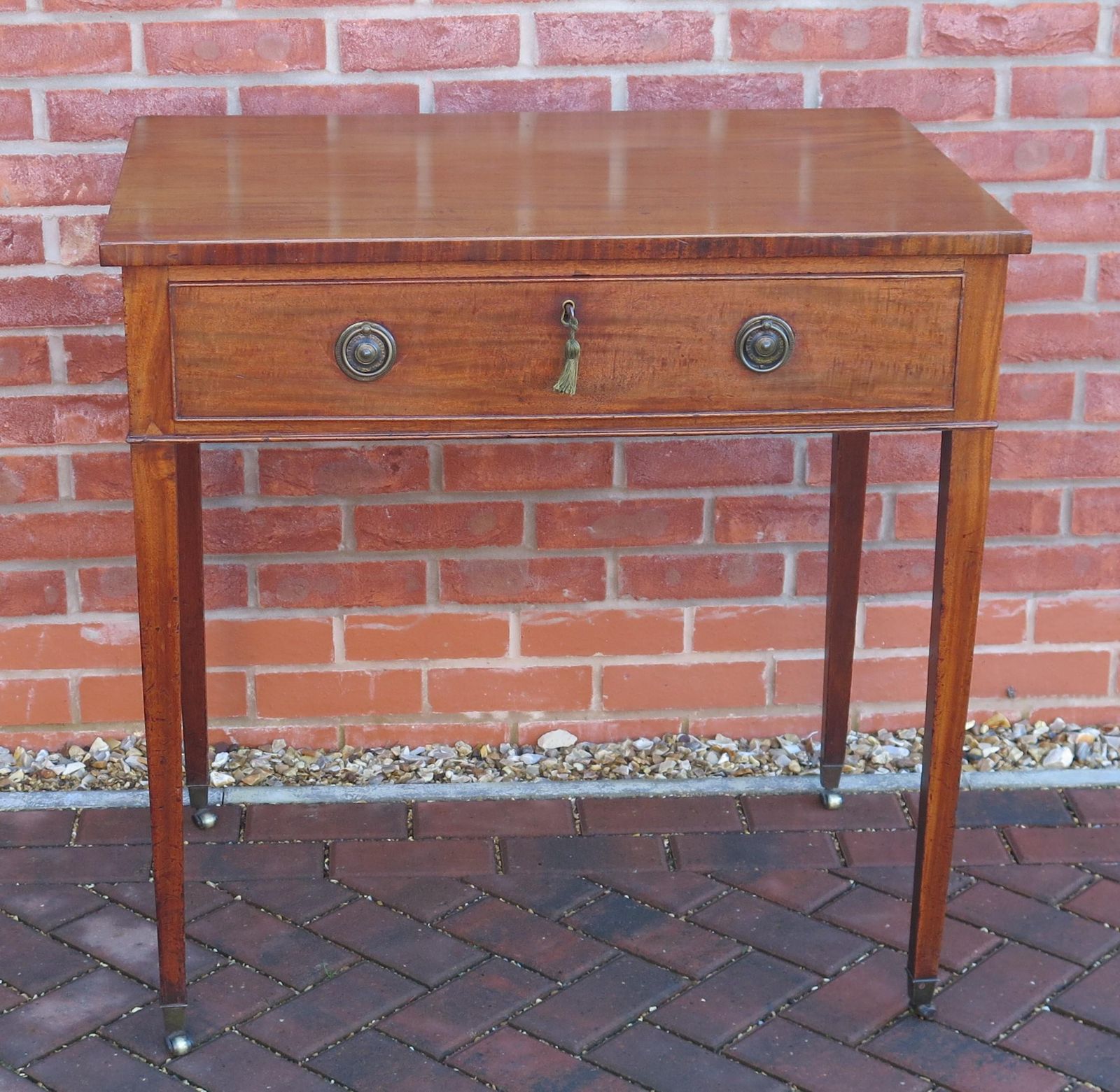 18thc Writing Table Or Dressing Table, George III Sheraton Period Circa 1790 photo furniture