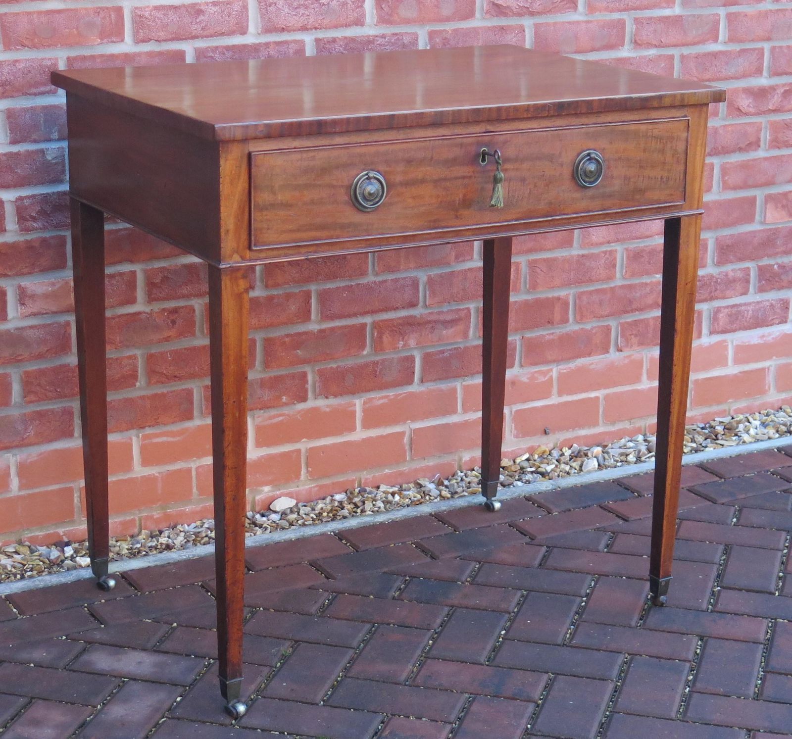 18thc Writing Table Or Dressing Table, George III Sheraton Period Circa 1790 photo for sale