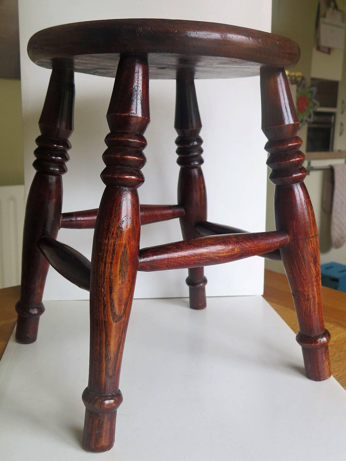 495.0 Elm Stool Or Stand North East Yorkshire English Maker, Circa 1850 photo
