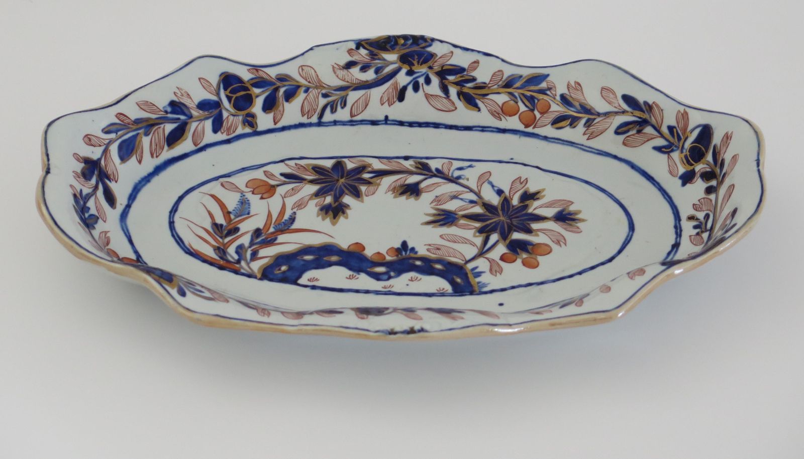 Georgian Mason's Ironstone Serving Platter Rock, Leaves And Flowers Ptn, Ca 1818 photo 265.0
