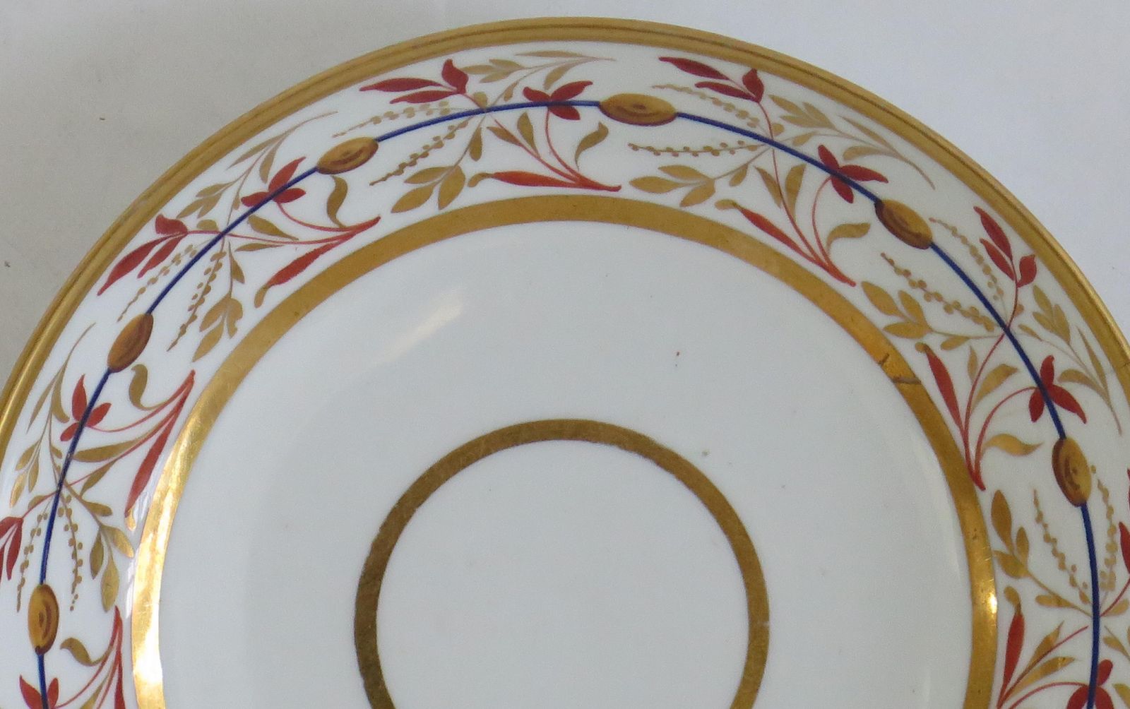 photo vinterior Georgian Derby Cup And Saucer Duo Hand Painted, Circa 1810