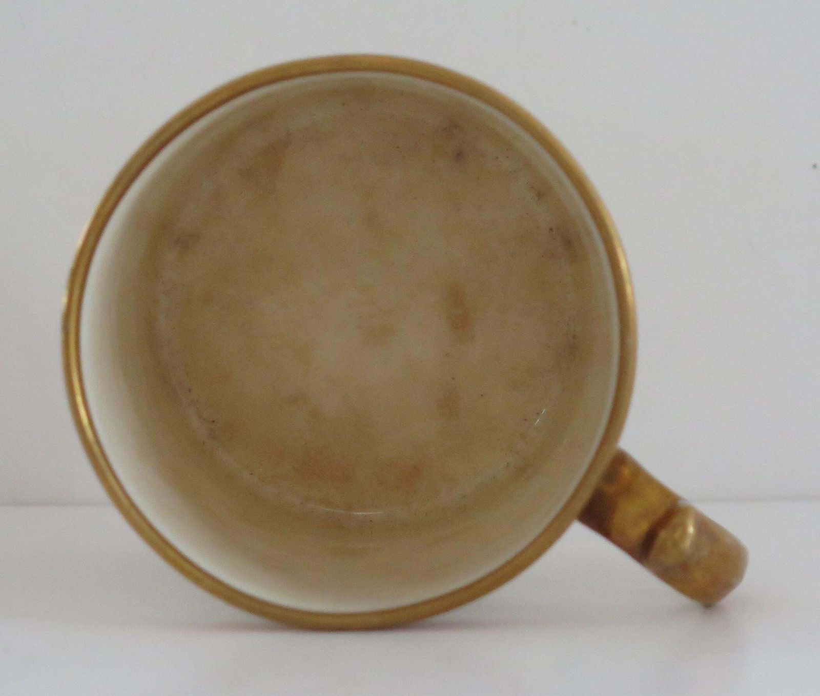 Georgian Miles Mason Coffee Can & Saucer Porcelain Hand Gilded Ptn C13, Ca 1805 photo buy