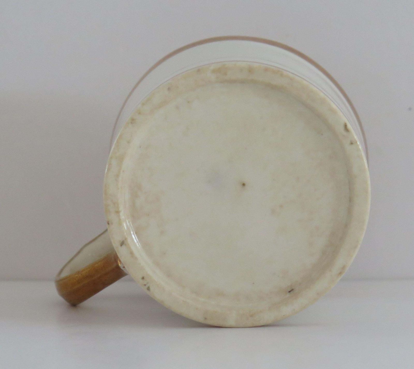 photo furniture Georgian Miles Mason Coffee Can & Saucer Porcelain Hand Gilded Ptn C13, Ca 1805