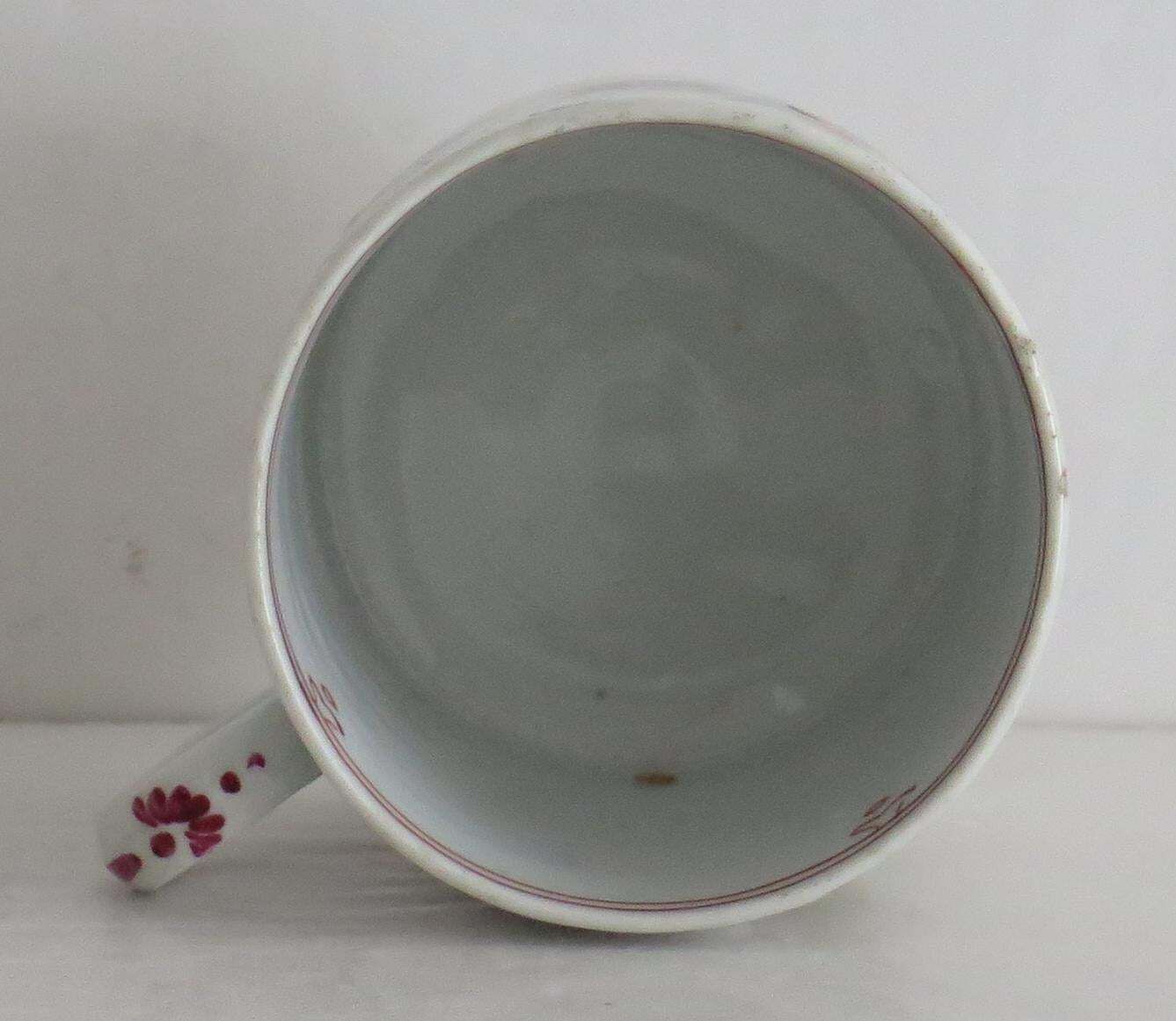 Home Decor Early New Hall Porcelain Coffee Can & Saucer Duo Chinese Pattern 421, Circa 1800 photo