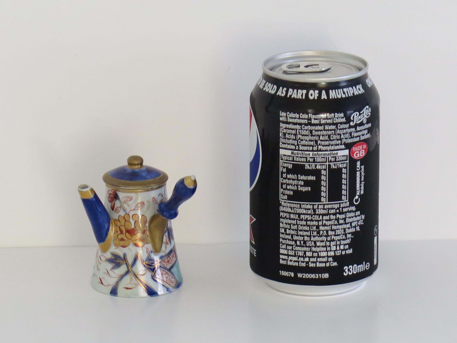 photo vinterior Very Rare Masons Ironstone Miniature Coffee Pot In Gold Rose Japan Ptn, Ca 1820