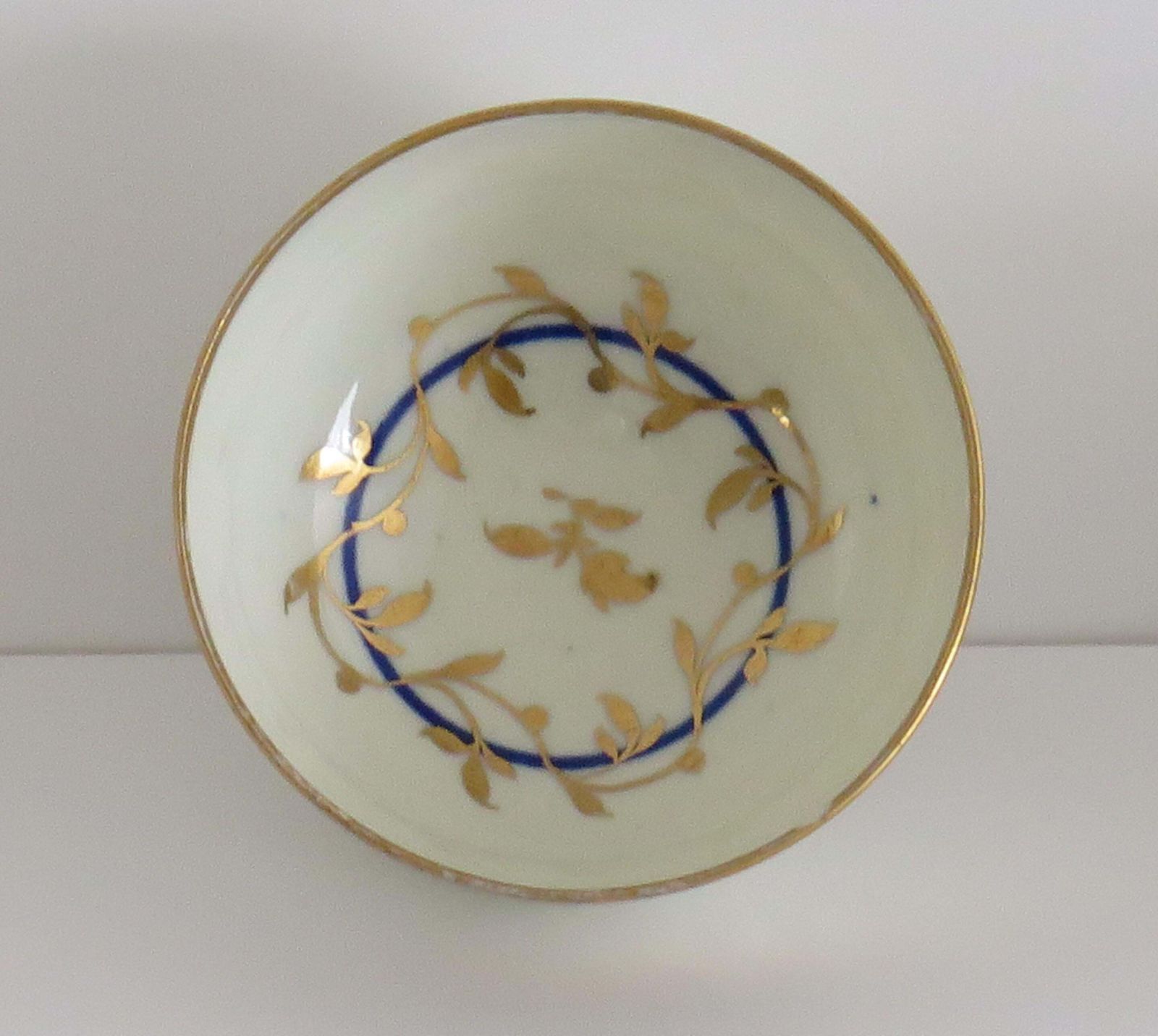 18th C Worcester Porcelain Trio Of Coffee Cup Tea Bowl And Saucer, Circa 1780 photo vintage