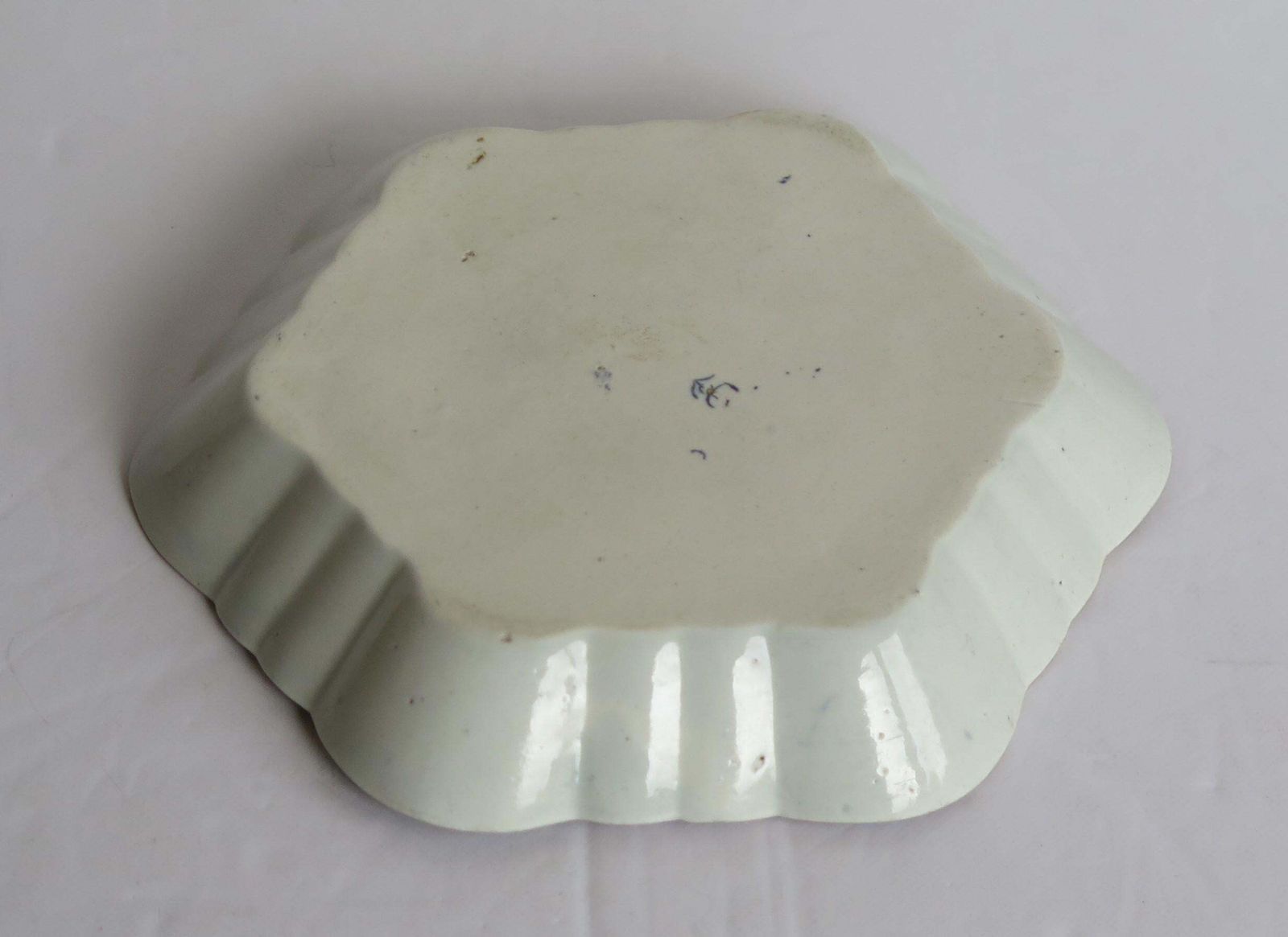 First Period DR. Wall Worcester Porcelain Teapot Stand Fisherman Ptn, Circa 1775 photo buy