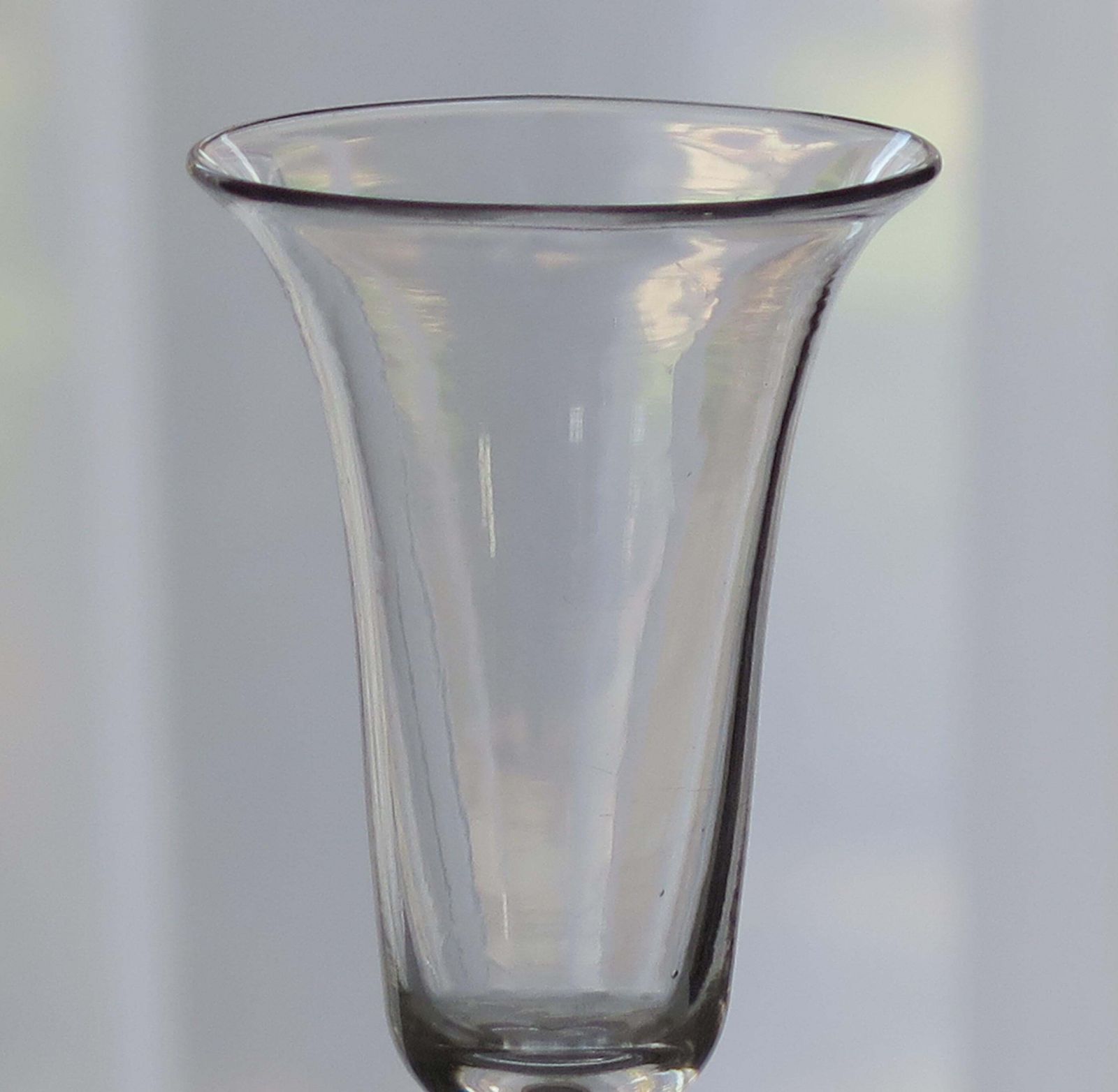 18th C Georgian Jelly Glass With Bell Bowl Cushion Knop Hand Blown, Ca 1780 photo furniture