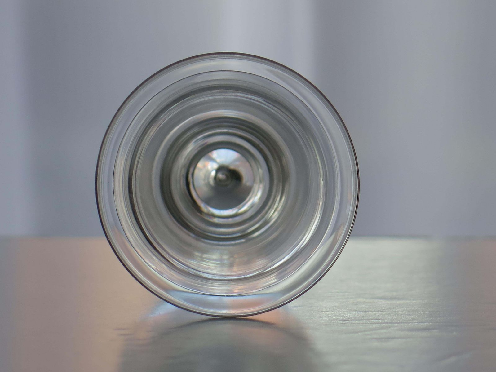 photo vinterior 18th C Georgian Jelly Glass With Bell Bowl Cushion Knop Hand Blown, Ca 1790