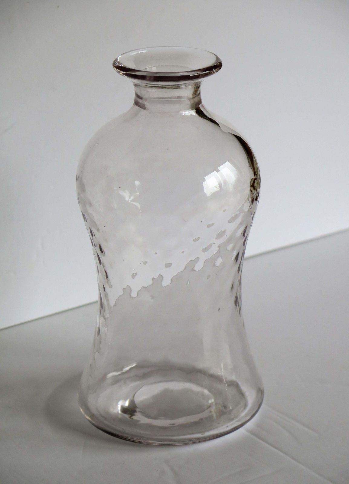 Edwardian Blown Glass Decanter Dimple Moulded With Mushroom Stopper, Circa 1900 photo furniture