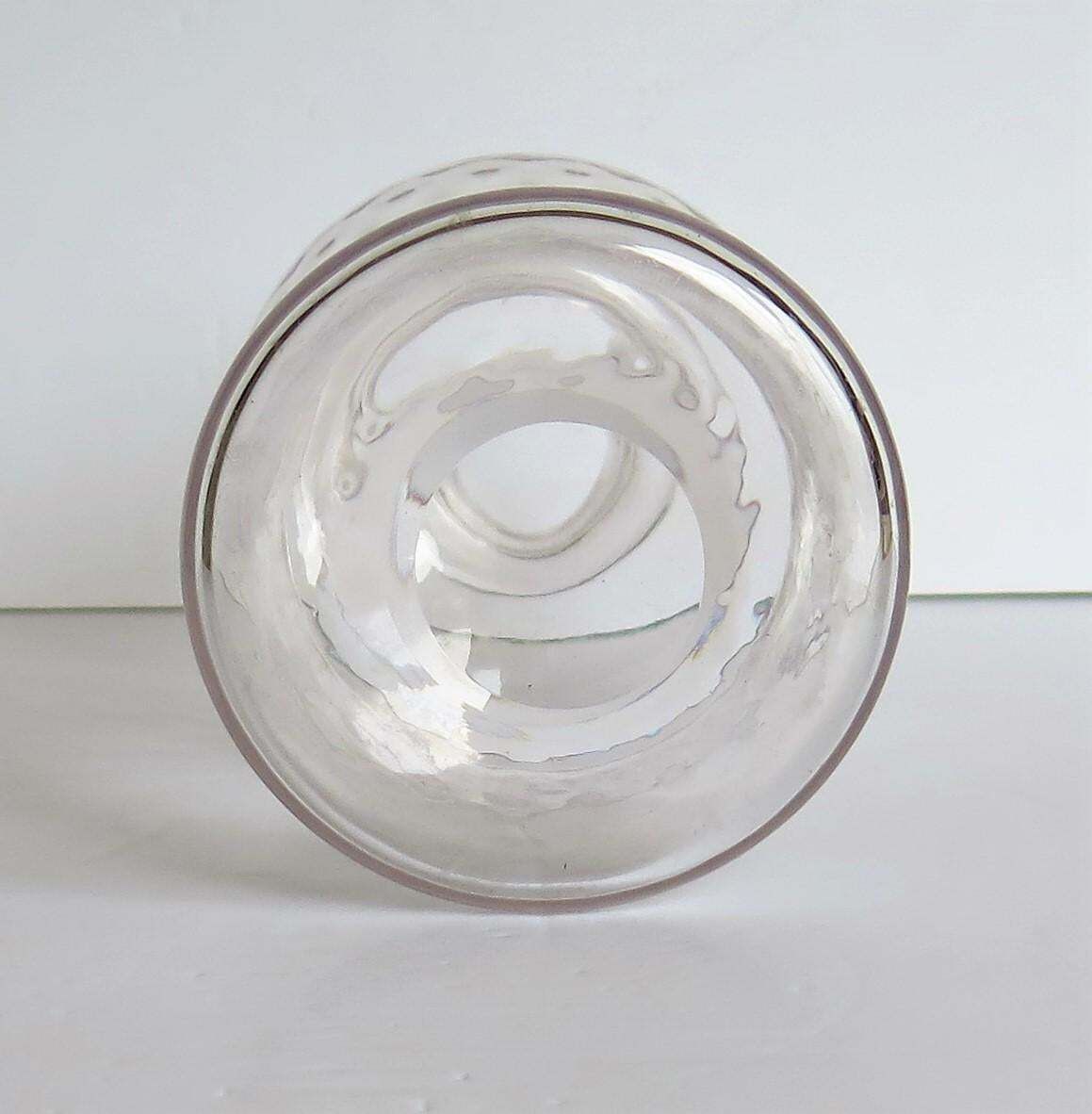 photo vinterior Edwardian Blown Glass Decanter Dimple Moulded With Mushroom Stopper, Circa 1900