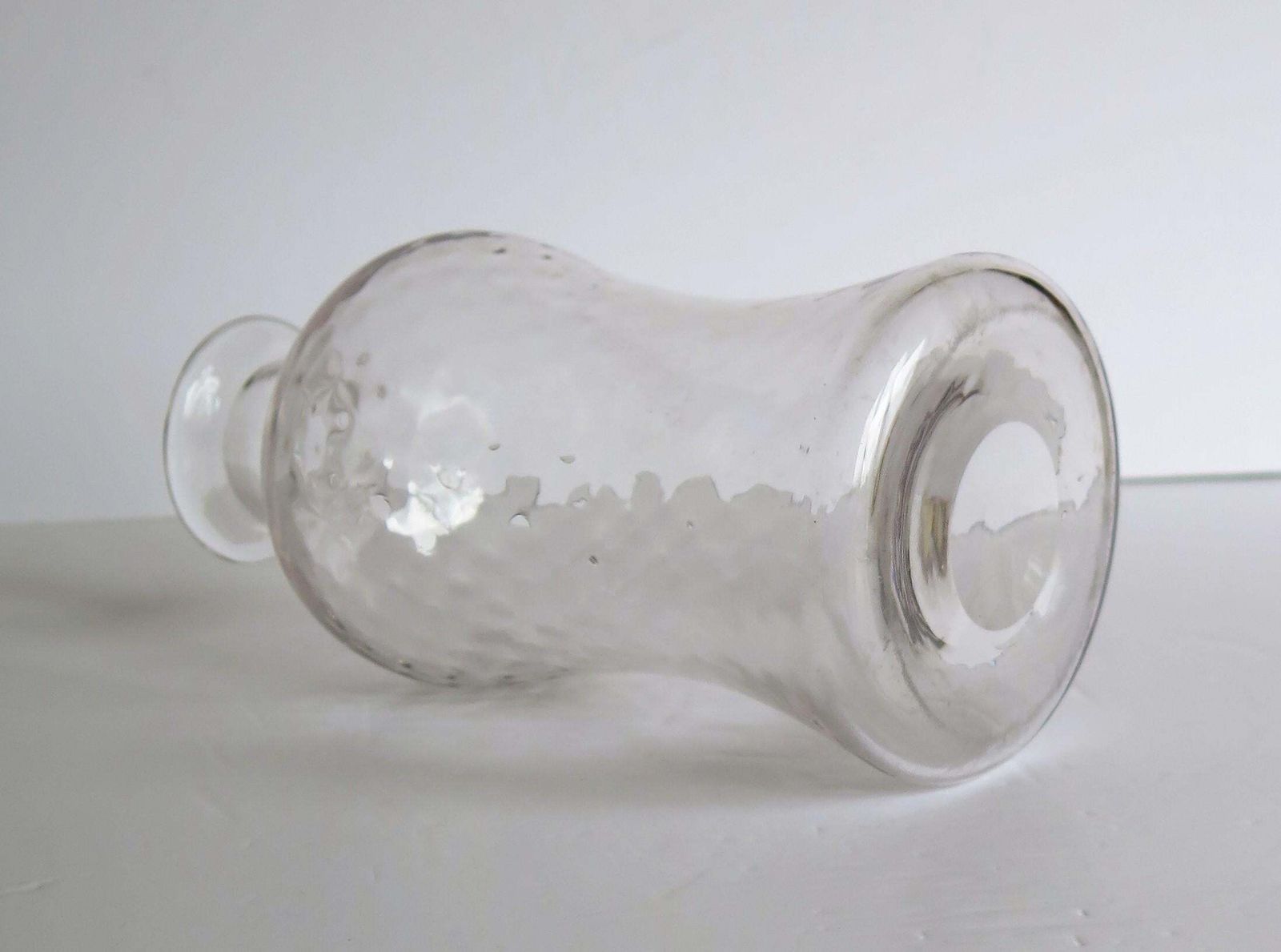 photo buy Edwardian Blown Glass Decanter Dimple Moulded With Mushroom Stopper, Circa 1900